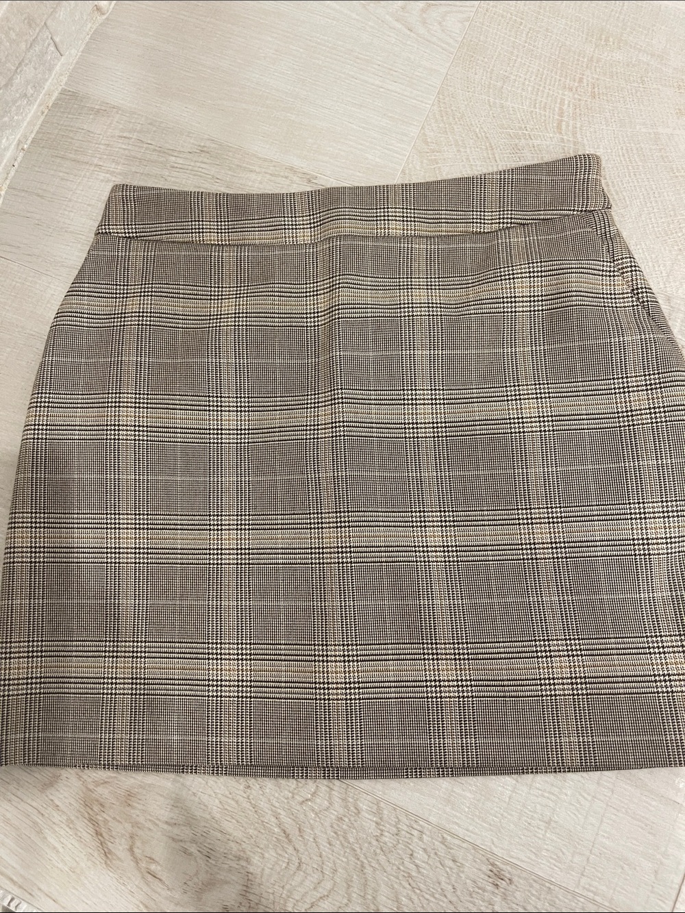 Generation Love Plaid Mini Skirt - Brown & Cream